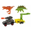 Dinozaury Zestaw Auto Rakieta Przyczepa