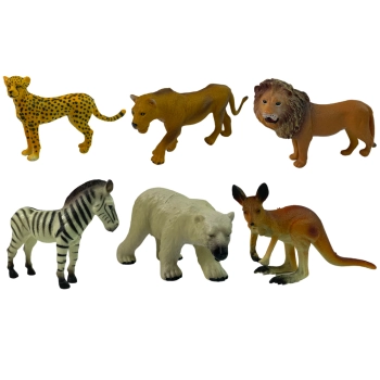 Zestaw Figurek Afryka Dzikie Zwierzęta Kangur Zebra