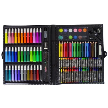 Zestaw Artystyczny Do Malowania Walizka Kredki Farby 150 Elementów