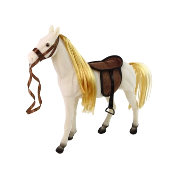 Lalka z Białym Koniem Figurki Akcesoria