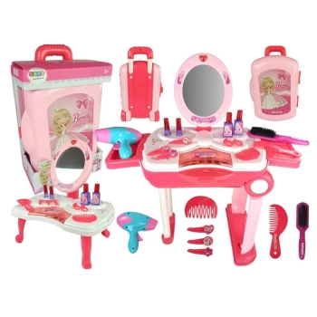 Rozkładana Toaletka Zestaw Piękności w Walizce