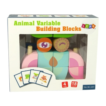 Kreatywne Klocki Drewniane Przestrzenne Układanka Sowa 3D