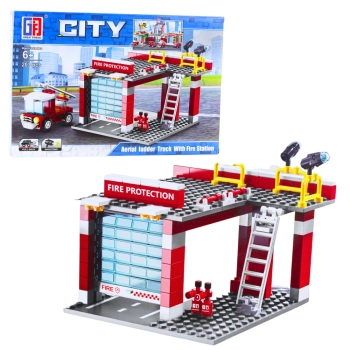 Klocki Konstrukcyjne Baza Garaż Straży Pożarnej 203-210 el.