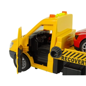 Samochód Transportowy Laweta Autko Rampa Pomoc Dźwięki Światła