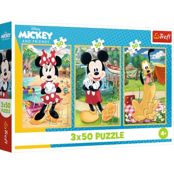 Puzzle - 3x50 - Myszki na wakacjach - Disney - Trefl 34881
