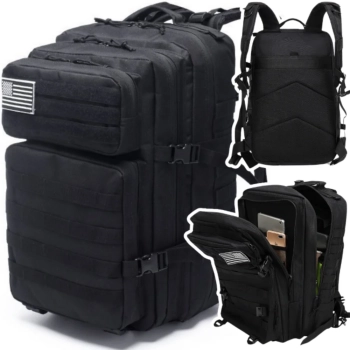 Plecak Militarny Wojskowy Taktyczny Czarny 40-60L