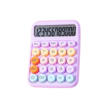 Kalkulator Fioletowy Biurowy Nauka Wielofunkcyjny Kolorowy Elektroniczny