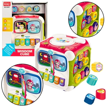 Duża Kostka Edukacyjna Wielofunkcyjna Pianinko Sorter Bębenek