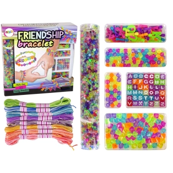 Zestaw Do Robienia Biżuterii Bransoletek DIY Koraliki Zawieszki Literki