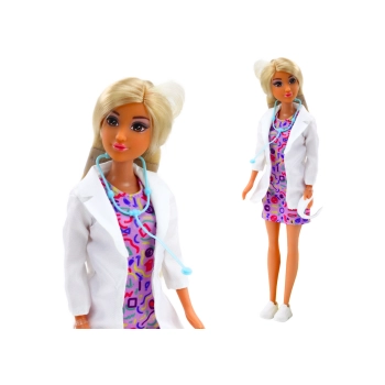 Lalka Anlily 4w1 Lekarz Fryzjer Kucharka Zwierzęta Ubrania Akcesoria