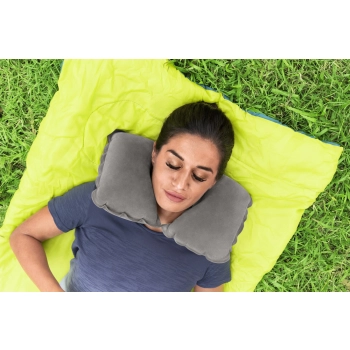 Dmuchana Poduszka Podróżna 46 x 28 cm Rogal Szara Bestway 67006