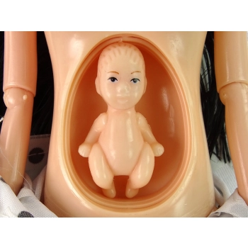 Lalka Dla Dzieci W Ciąży Biała Sukienka