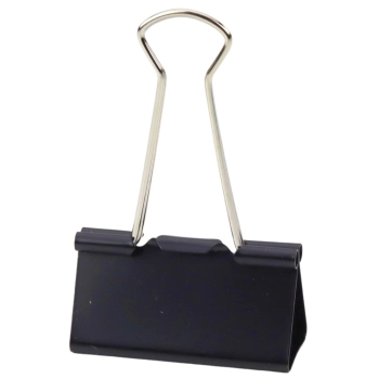 Zestaw Uniwersalne Klipsy Biurowe Stal Sprężynowa Czarny 51mm 12szt