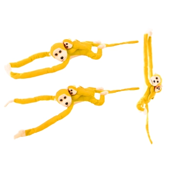 Maskotka Pluszowa Małpka z Dzieckiem Żółta 90 cm