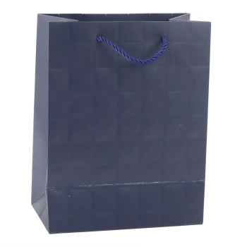 Torba Prezentowa Elegancka Tłoczone Kwadraty 23 x 18 x 10,5 cm