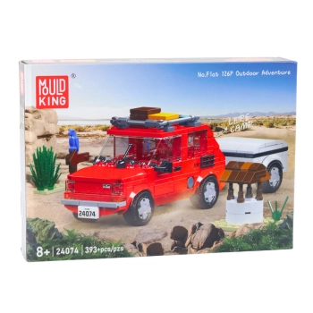 Zestaw Klocków Konstrukcyjnych Samochód Fiat 126 Maluch Z Przyczepą 393 el.