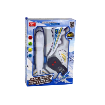 Samolot Pasażerski Zdalnie Sterowany R/C Światła Biały DIY