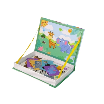 Magnetyczna Układanka Książka Zwierzęta Puzzle Krokodyl Małpka