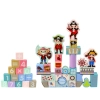 Drewniane Klocki Zamek Piraci Okręt 46 Elementów Puzzle Liczby