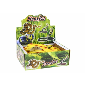 Sztuczny Gumowy Wąż Żółty z Czerwonymi Łatkami Strukturalny