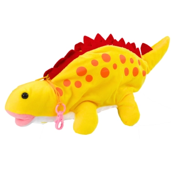 Pluszowy Dinozaur Piórnik Schowek Zawieszka Żółty