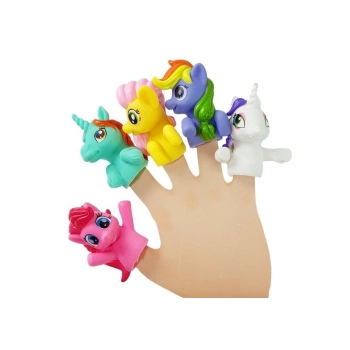 Nakładki na palce Kucyki Pacynki Jednorożec 5 elem.