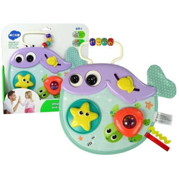 Wieloryb Dla Niemowląt Grzechotka Kształty Suwak Koraliki