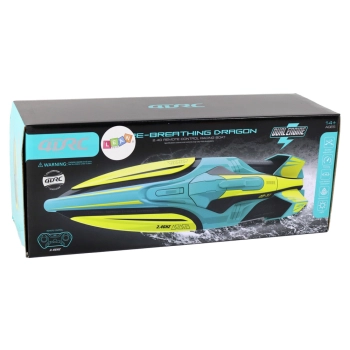 Łódź Wodna RC 2.4G Żółto-Turkusowa Wodoodporna Pilot Do Sterowania Łódź Wodna RC 2.4G Żółto-Turkusowa Wodoodporna Pilot Do Sterowania