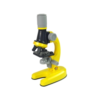 Mikroskop Dla Naukowca Zestaw Edukacyjny Żółty 100x 400x 1200x