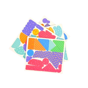 Magnetyczna Układanka Edukacyjna Kształty 84 Magnesy Karty