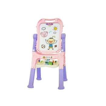 Tablica Magnetyczna Kredowa 2w1 Różowo-Fioletowa Akcesoria