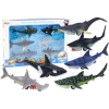 Figurki Pojazdy Zwierzęta Morskie Napęd Frykcyjny Rekin Orka 6 Szt