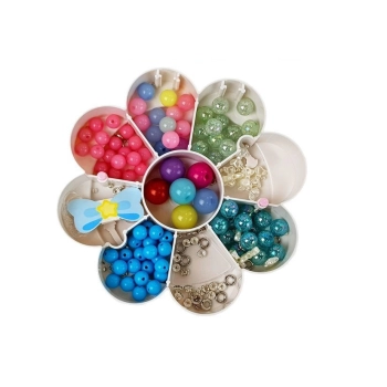 Zestaw Koralików do Biżuterii DIY Składane Pudełko z Lusterkiem