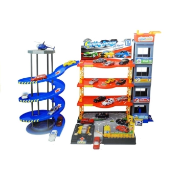 Parking Poziomowy Tor Winda 4 Autka Helikopter