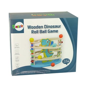 Zjeżdżalnia Piłeczek Słonik Drewniana Koraliki