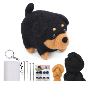 Zestaw Kreatywny Do Filcowania DIY Wełna Czesankowa Pies Kot Mix