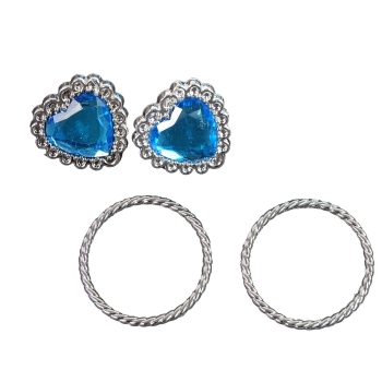 Zestaw dla Małej Księżniczki Korona Bal Karnawałowy Niebieski Akcesoria