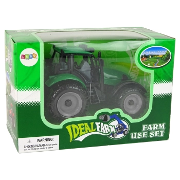 Traktor Ideal Farm Zielony Czerwony Otwierana Maska