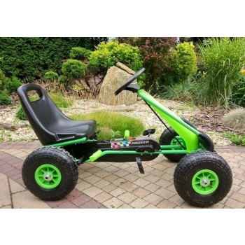 Gokart Zielony A-15 Pompowane Koła
