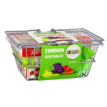 Koszyk Sklepowy Na zakupy Warzywa Owoce Spożywcze Metalowy