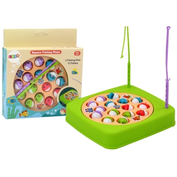 Gra Zręcznościowa Łowienie Rybek 15szt Wędki Zielona