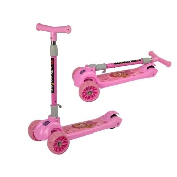 Hulajnoga Trójkołowa Święcące Koła Różowa