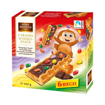 Feiny Biscuits Schoko-Riegel Batonik Karmelowy 6 x 27 g