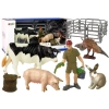 Duży Zestaw Figurek Farma Wieś Krowa Świnia Zając Sęp