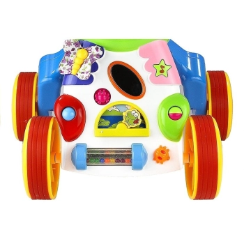 Wesoły Pchacz Hipopotam z Lusterkiem Gumowe Koła