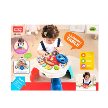 Interaktywny Stolik Edukacyjny Z Kierownicą Trójkątny Kolorowy