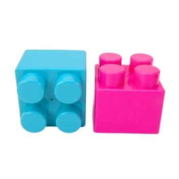 Duże Klocki Konstrukcyjne W Torbie Naklejki Kolorowe 12 El