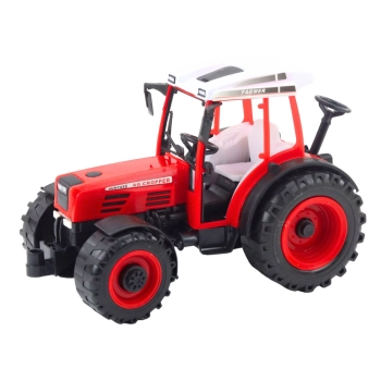 Traktor Pojazd Rolniczy Farmerski Z Siewnikiem Czerwony 34cm