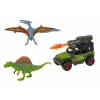 Dinozaury Figurki Zestaw Auto Rakieta Pomarańczowy