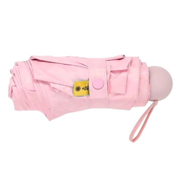 Parasolka Kieszonkowa Składana z Ochroną UV UPF 50+ Etui Różowa 90 cm